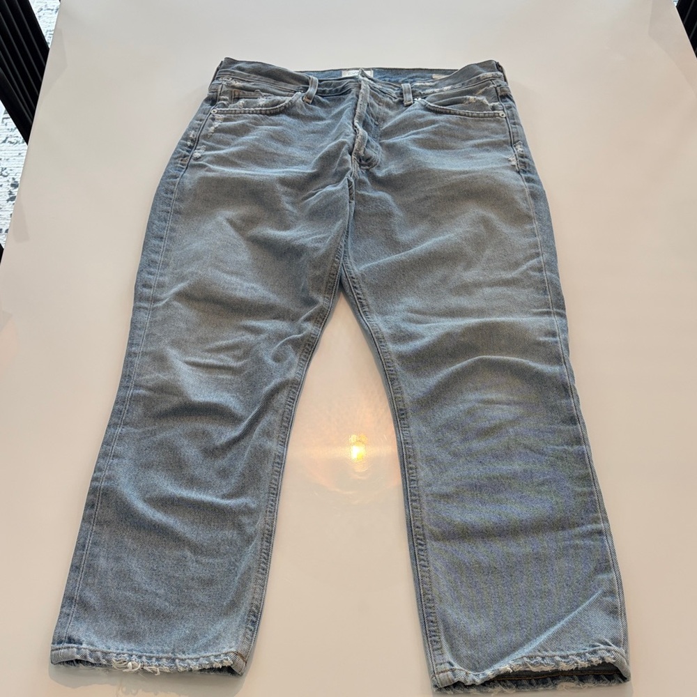 Citizens Of Humanity Charlotte Crop Light Wash Relaxed Jeans